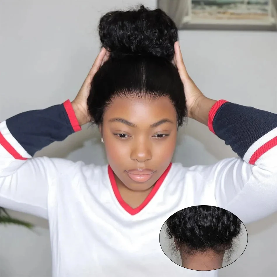 

360 Полный парик из натуральных волос на шнуровке Предварительно выщипанный HD Фронтальный парик с глубокими волнами Фронтальный парик 220 Плотность Натуральные волосы Вьющиеся парики из человеческих волос