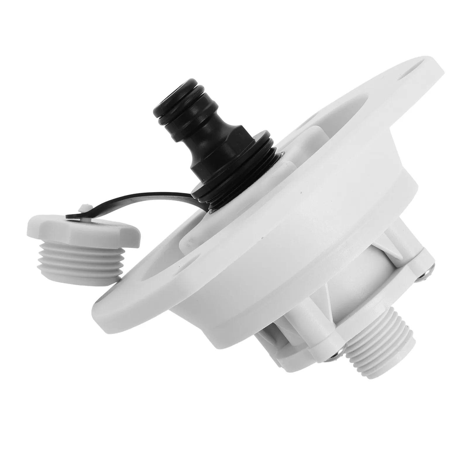 

Water Injection Port Accessories Rv Fresh Water Fill Adapter White Plumbing Fitting Rotating Cap Durable PP Material Yacht