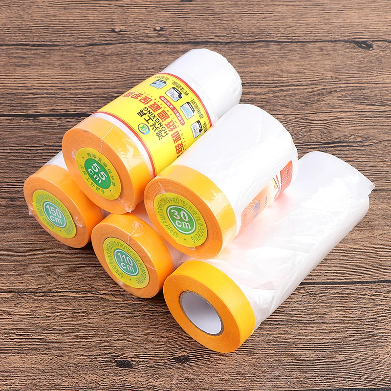 แบบพกพาพับ Overspray ป้องกันแผ่น Masking ฝาปิดฟิล์มฟิล์มพลาสติก Barrier Paint Block