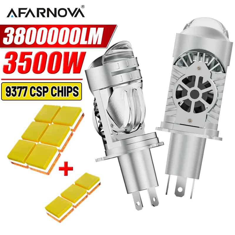 

Led H4 Projector Headlight Bulbs Turbo Super Bright 3500W 3800000Lm H4/9003/Hb2 Headlamp Apply To Cars/Motorcycles/Trucks 12-24V