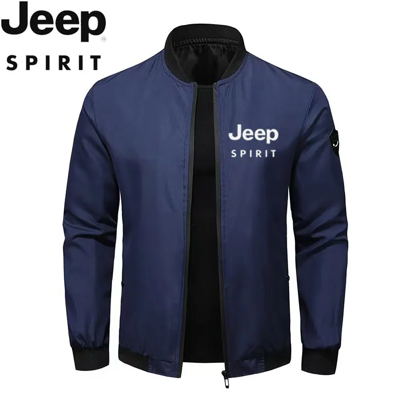 Jeep Spirit Spring and Autumn 2026 New Summer Jacket Men's Stand Collar Business Casual Fashion Trend Urban Youth Jacket