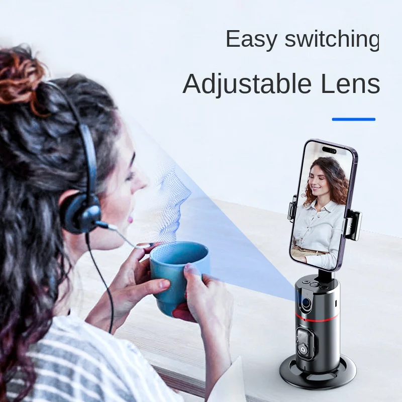 جديد P02 AI تتبع الوجه الهاتف Gimbal 360 دوران تتبع الوجه التعرف على حامل هاتف ل Vlog Selfie