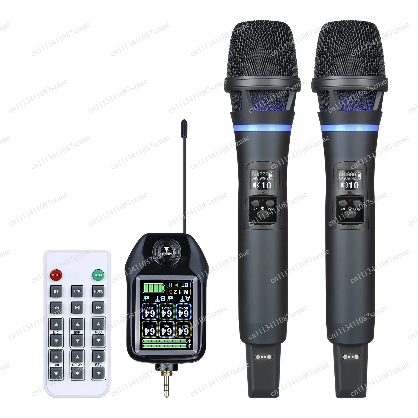 High-End Wireless Mic System with Bluetooth, One-to-Two UHF Transmitter, Professional Vocal Microphone for Stage
