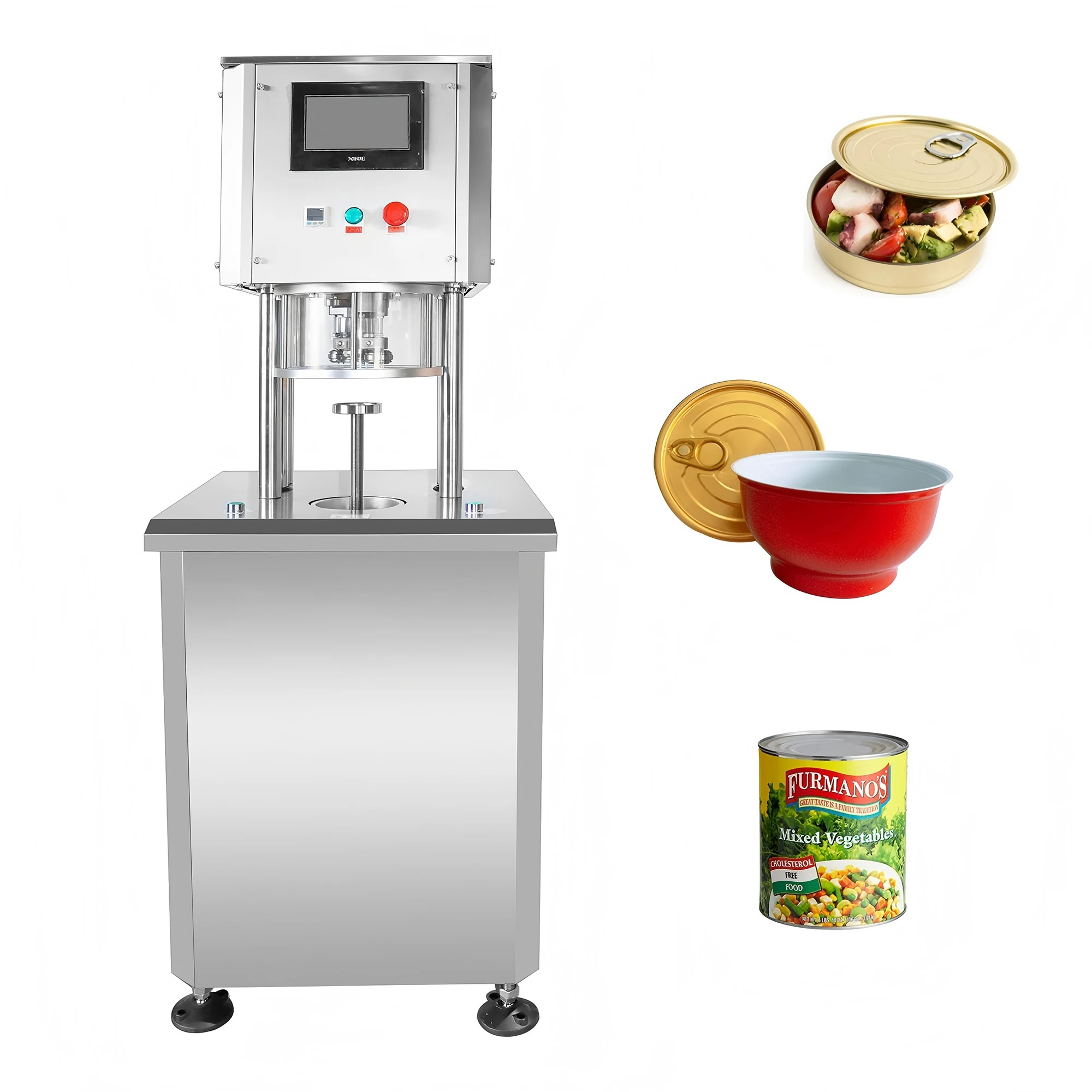 Electric Semi-Automatic Vacuum Sealing Machine For Beverage & Food Packaging Small Gold Bowl Jar Can Sealing