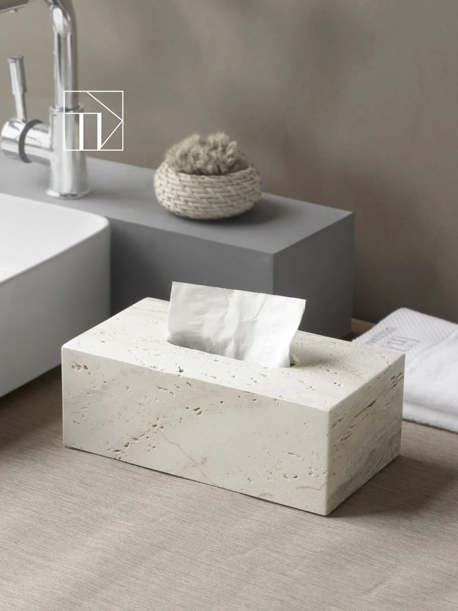 

DecoTalk l Yellow Cave Stone Tissue Box Rectangular ape Handkerchief Organizer with Magnetic Closure Home Decor
