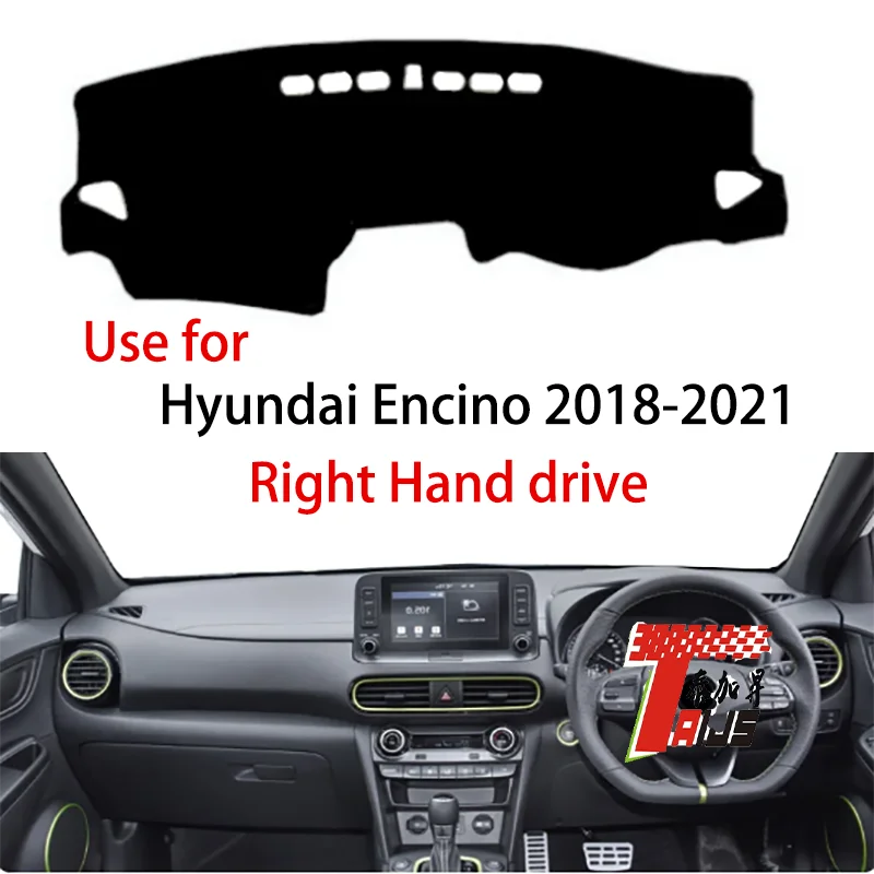 

2 Layers polyester Car Inner Dashboard Cover For Hyundai Encino 2018 2019-2021 Right hand drive Dash Mat Sun Shade Pad cooling