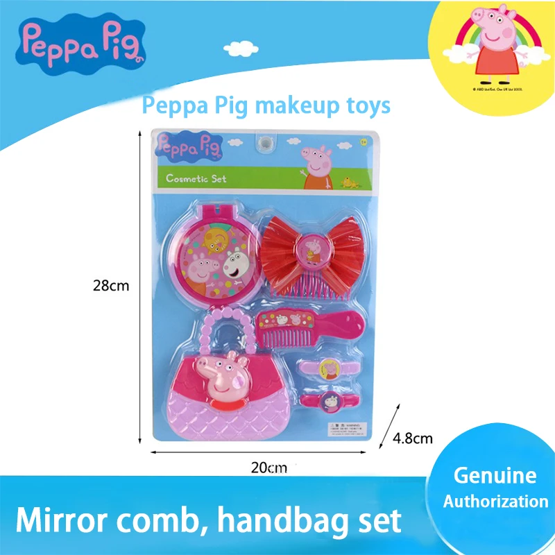 Peppa Pig Makeup Toys pettine a specchio imitazione per bambini scatola per il trucco borsa per il trucco ragazza principessa toletta regali di