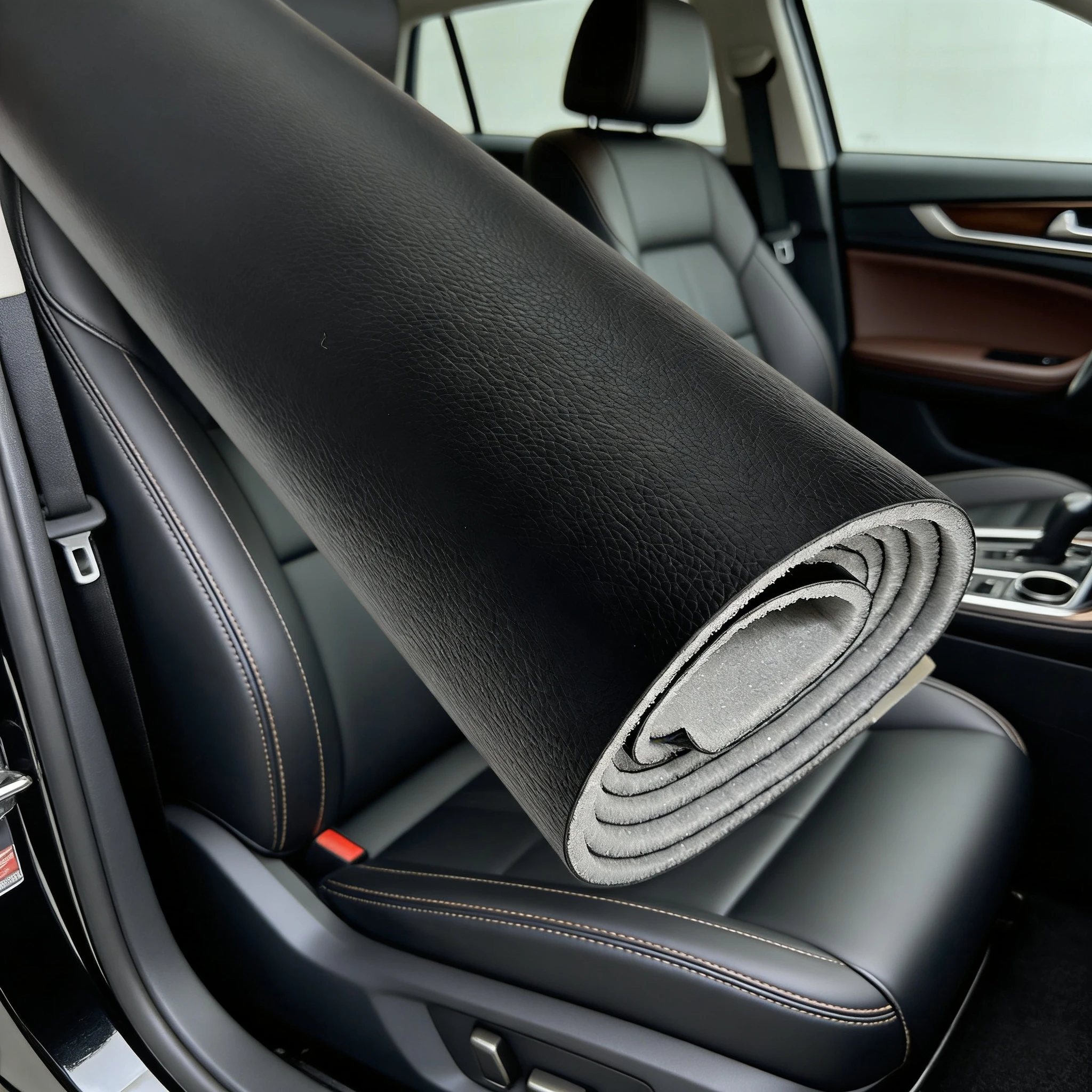 

Leather Headliner Fabric with Foam Backing for Car Headliner,door Panel,interior Renovation Waterproof Leather Upholstery Fabric