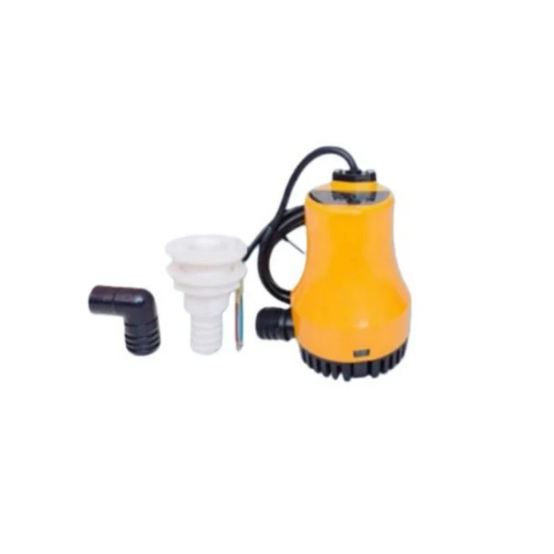 

ISURE MARINE Marine 12V/24V Submersible Pump 1100GPH Direct Current Small Yellow Submersible Pump Yacht Clipper Boat Pump