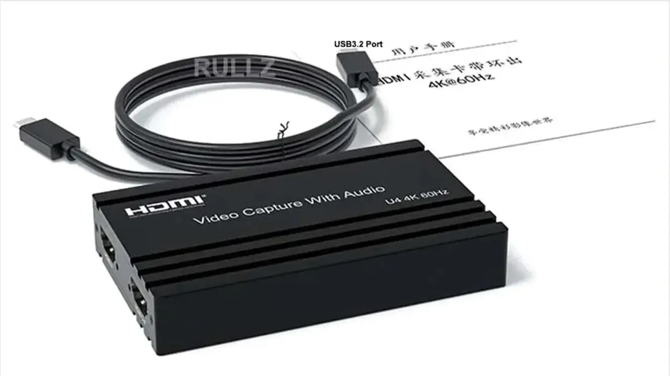 

Real 4K HDMI Video Capture Card 4K@60hz 1080p60 Game Grabber Record for PS4 PS5 Switch Xbox Camera Live Streaming Mic in Audio