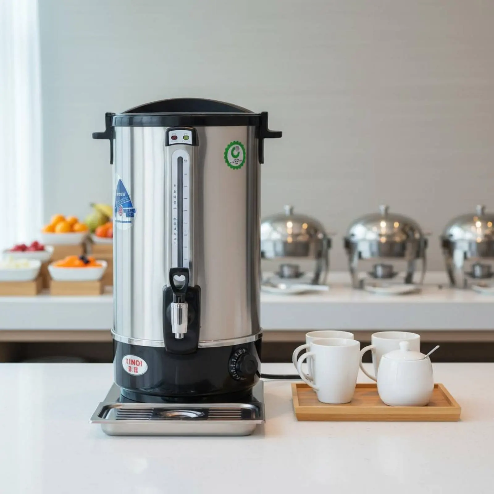 

Stainless Steel Hot Water Dispenser Large Capacity Electric Water Urn Professional Milk Tea Barrel Quick Heating for Caterers