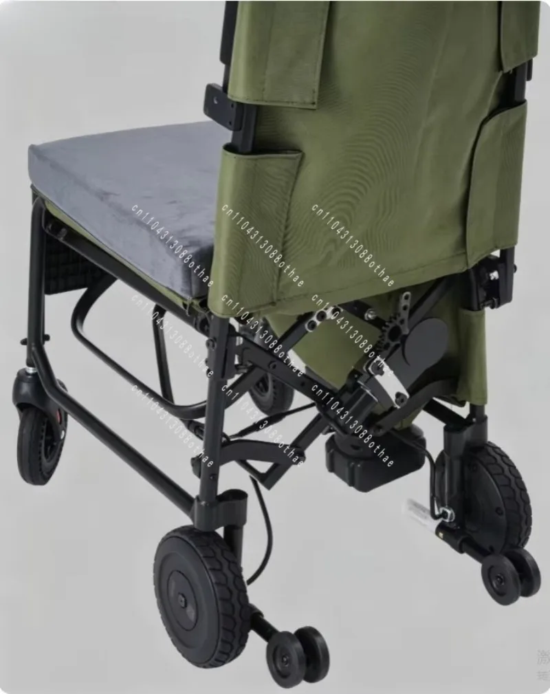 For Senior Travel Lightweight Foldable Electric Travel Mobility Chair Detachable Battery Portable Luggage Cart