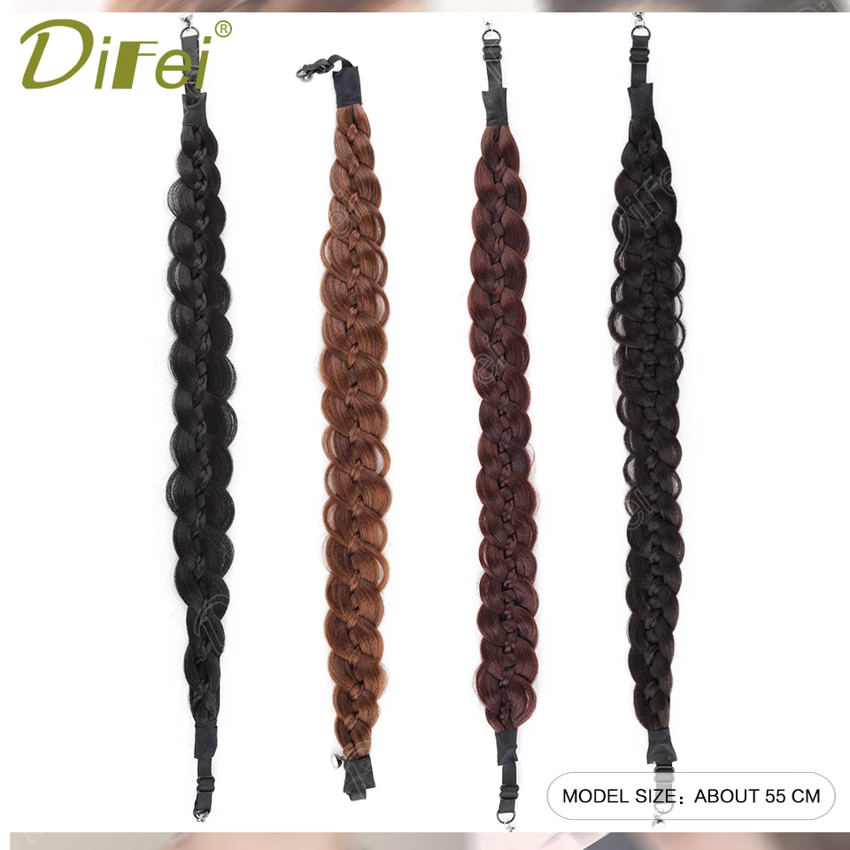 الاصطناعية عقال شعر مستعار مشبك مغناطيسي نمط هيكل السمكة جديلة عقال شعر مستعار مكافحة زلة عقال مناسبة المبتدئة ملابس نسائية استخدام #4