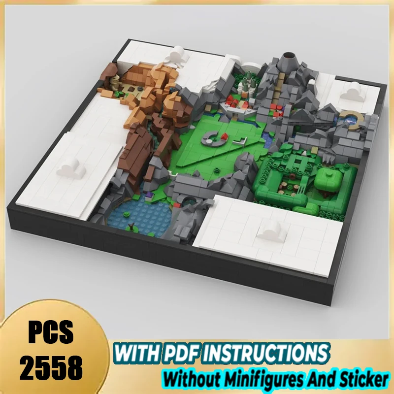 

Exquisite brand new MOC building blocks Hyrule Map technical modules bricks model gift Christmas toy DIY assembly set！