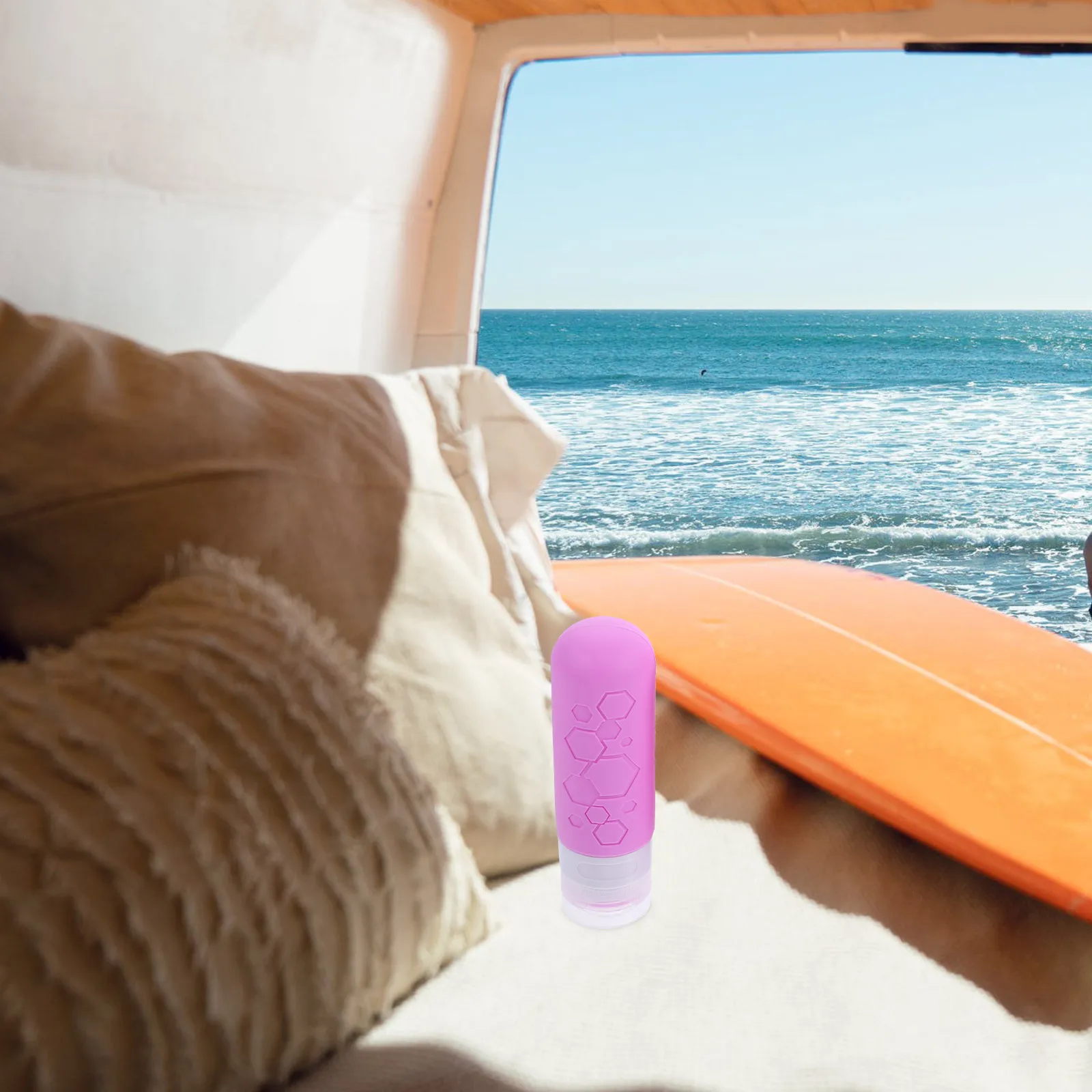 Garrafas de viagem de silicone, 4 unidades, à prova de vazamento, produtos de higiene pessoal, recipientes recarregáveis, 90ml, tamanho portátil, conjunto para shampoo, loção