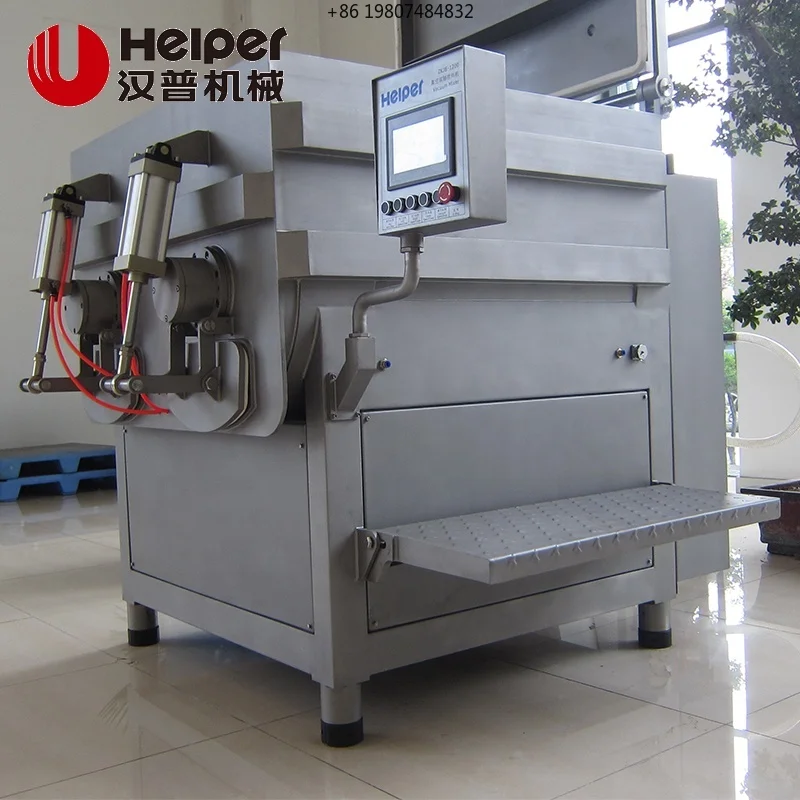 Vacuum Sausage Meat Mixer Industrial 500 Kilos Capacity for Sausages Processing High Efficiency