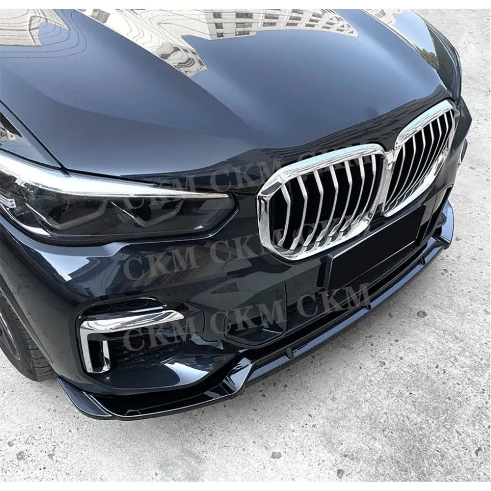 

CKMUUER ABS Gloss Black Bodykits Car Front Bumper Lip Spoiler Decoration for BMW X5 G05 M Sport 2019 +