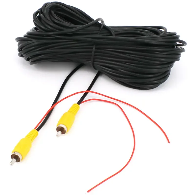 6 Meters 10M 15M 20M RCA Video Extension Cable Male to Male with trigger wire for Car Truck Backup Camera Rear View Parking