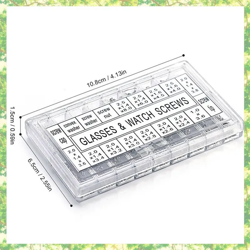 Smart-3000Pcs Stainless Steel Eyeglasses Watch Repair Screw Replacement Kit Set Tiny Screws Nut Assortment Repair Tool Kit Set