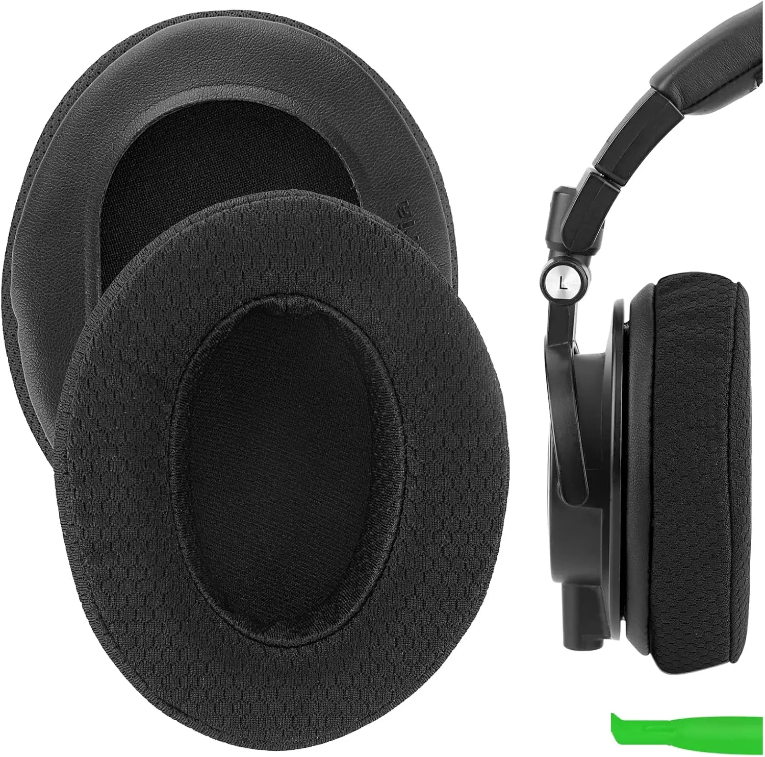 Comfort Extra Thick Mesh Fabric Replacement Ear Pads for ATH M50X, M50XBT, M60X, M50XBT2, M50, M40X, M30, M20, M10 Headphones