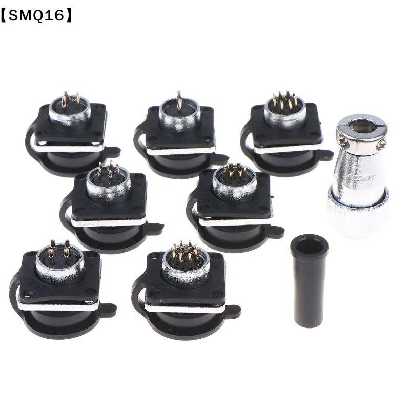 Aviation Connector Set With Metal Shell And Multiple Pins For Industrial Wiring DIY Electronic Projects Audio Equipment Use【SMQ】