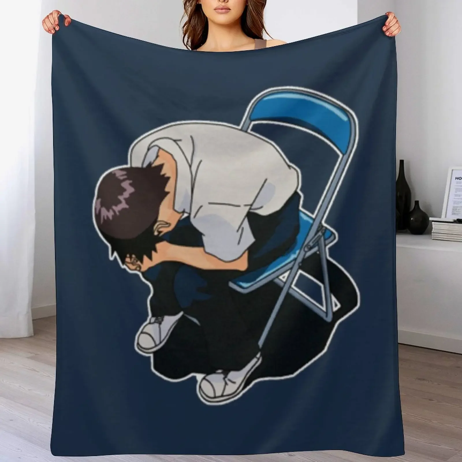

Shinji Ikari Throw Blanket Tourist Beach Quilt christmas gifts Blankets