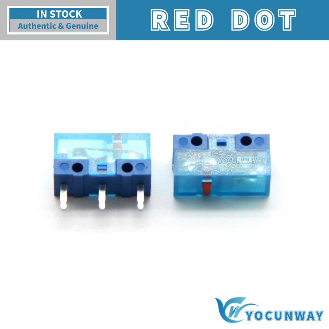 5Pcs-100Pcs New Original HUANO Micro Switch Transparent Shell Pink Blue Yellow Dot 80 Million Lifespan Mouse Button Repair