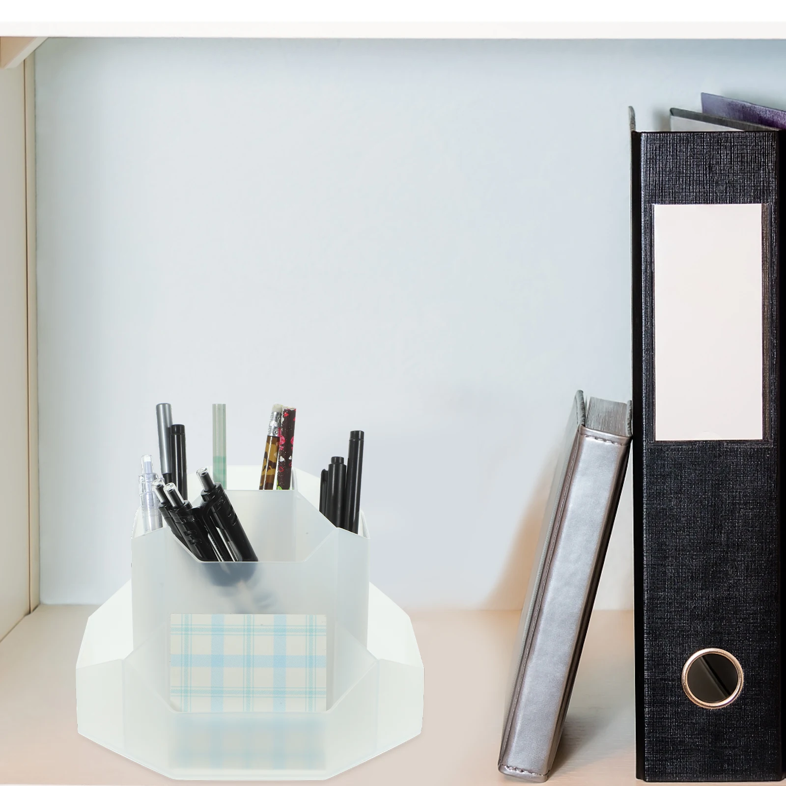 

Rotatable Brush Holder Multi-Functional Pen Pencil Organizer Desk Storage Organizer Makeup Brush Holder