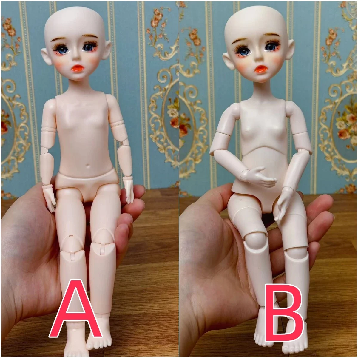 Cute DIY 1/6 BJD Doll Head Handmade Doll Practice Makeup 30cm Doll Girls Dolls Toy Birthday Gift