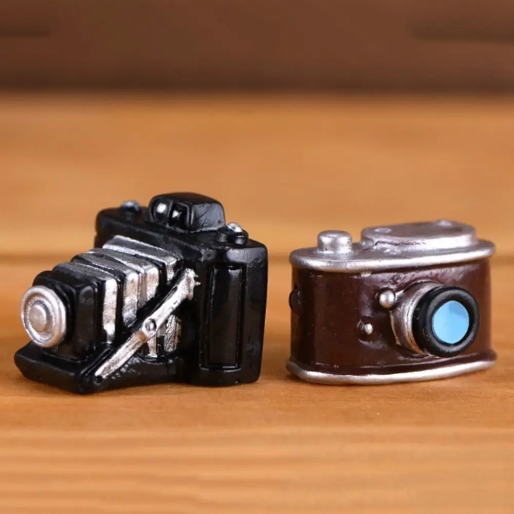 Home Decoration Retro Nostalgic Figurine Houses Figure Mini Camera Miniatures Model Retro Miniature