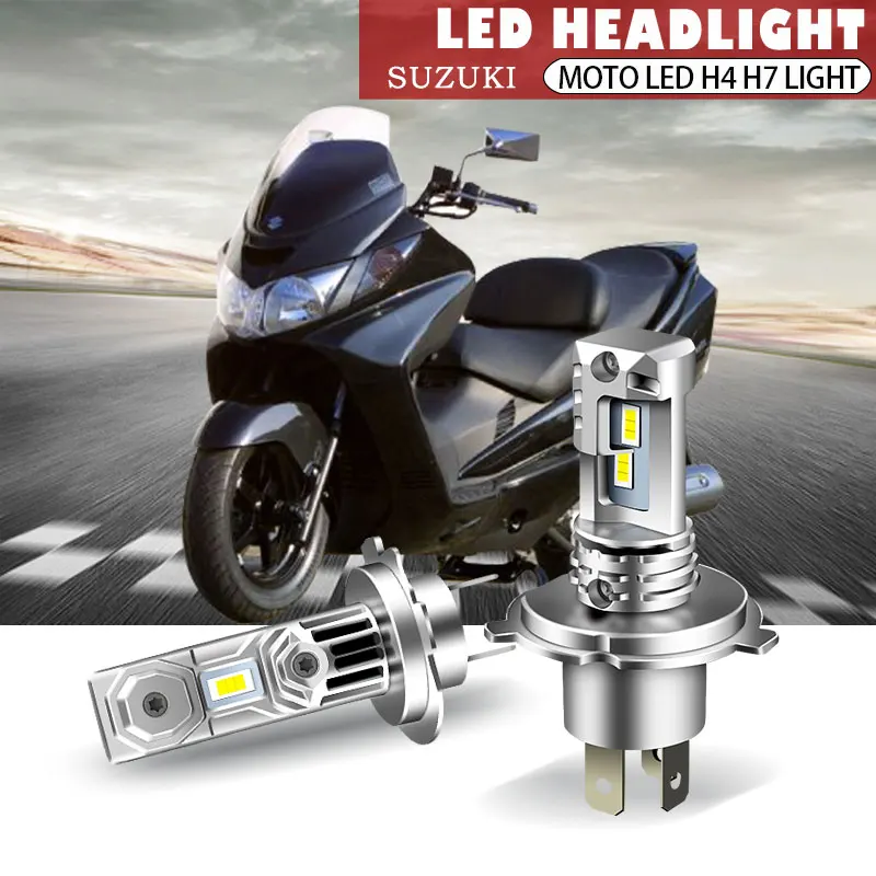 

Motorcycle Headlight 12000LM 60W H4/H7 CSP LED Bulbs Headlight Wireless Mini Size Design For Suzuki AN 250 (AN1211) Roller 1998