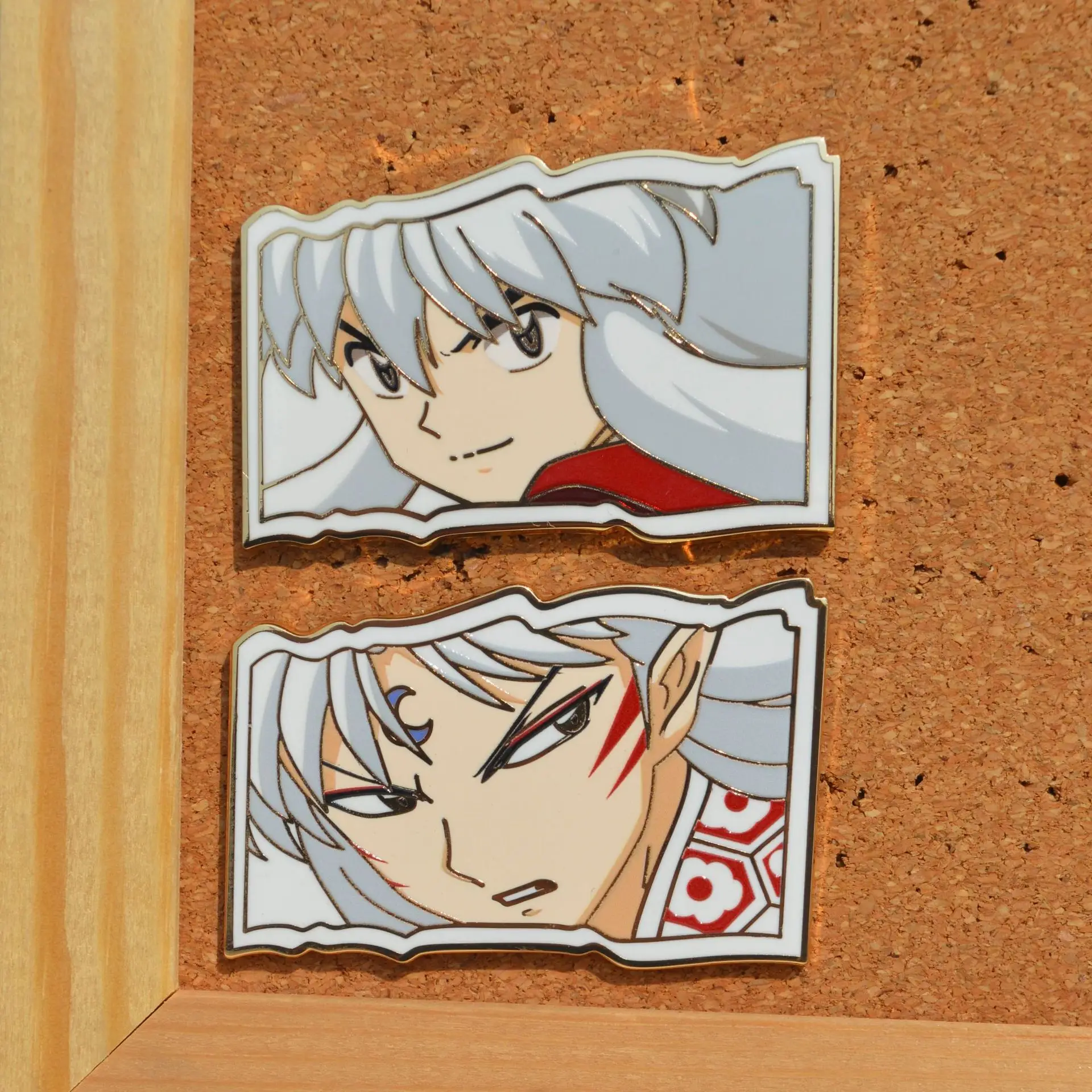 Badges en émail Anime Inuyasha, broches Sesshoumaru en métal, broches d'icône Manga japonais pour sac à dos, vêtements, revers, cadeaux Cosplay