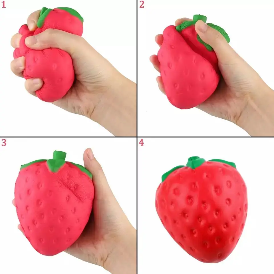 Colorful Various Fruits Squishy Toys Soft Presser Jouet Anti stress Cute Squash Slow Rising Food Jumbo Reliever Toy Many kinds