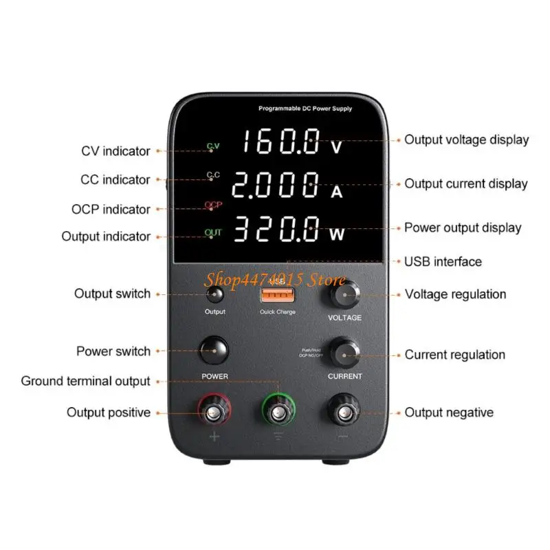 

K1AA Adjustable Voltages Power Supply with Fine Tuning & Intelligent Cooling Fan