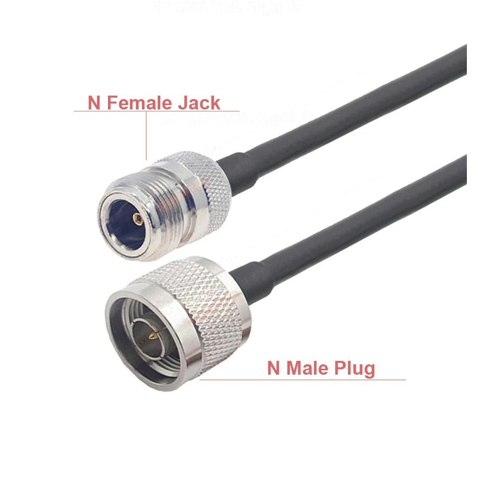 N Type Cable RG58 N Male to N Female Connector Extension Cable Low Loss RG-58 N Cable Male to Female Jumper Pigtail 15cm~30m