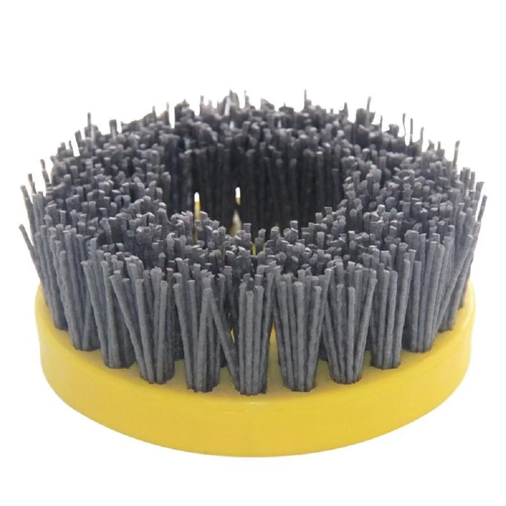 4 Inch Diamond Circular Antique Brush RED Round Cleaning Brush for Marble Granite Stone Tile Ceramic Floor Silicon Carbide