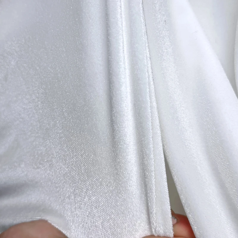 Tecido de veludo macio branco marfim de 175cm de largura para vestido formal cenários fotográficos decoração de festa de casamento cortinas material diy