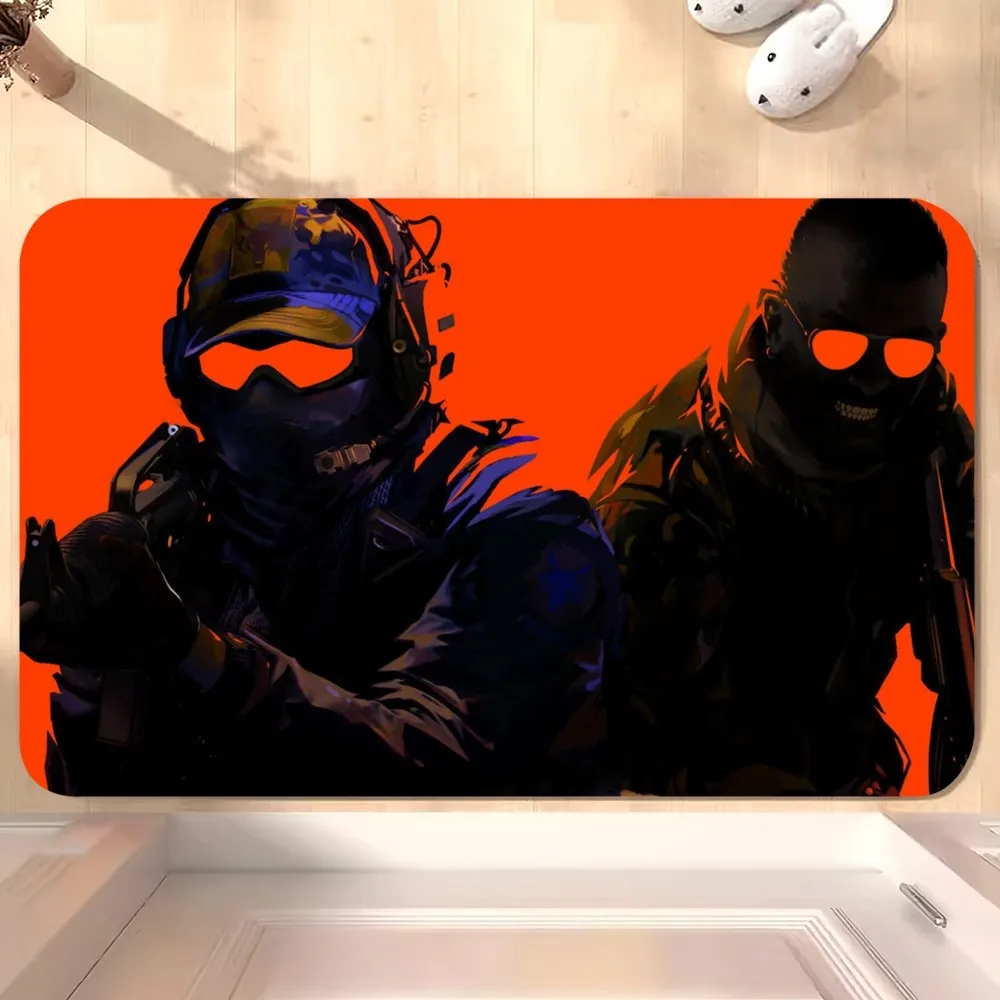 Game Counter-Strike 2 CS2 Floor Mat Bedroom Kitchen Door Bath House Super Absorbent Foot Non-slip