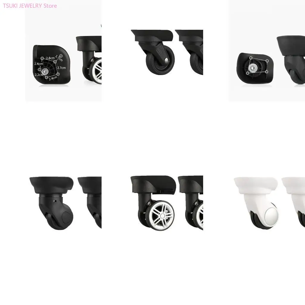 

62KE 1 Pair Suitcase Luggage Universal 360 Degree Wheel Trolley Wheel Tool