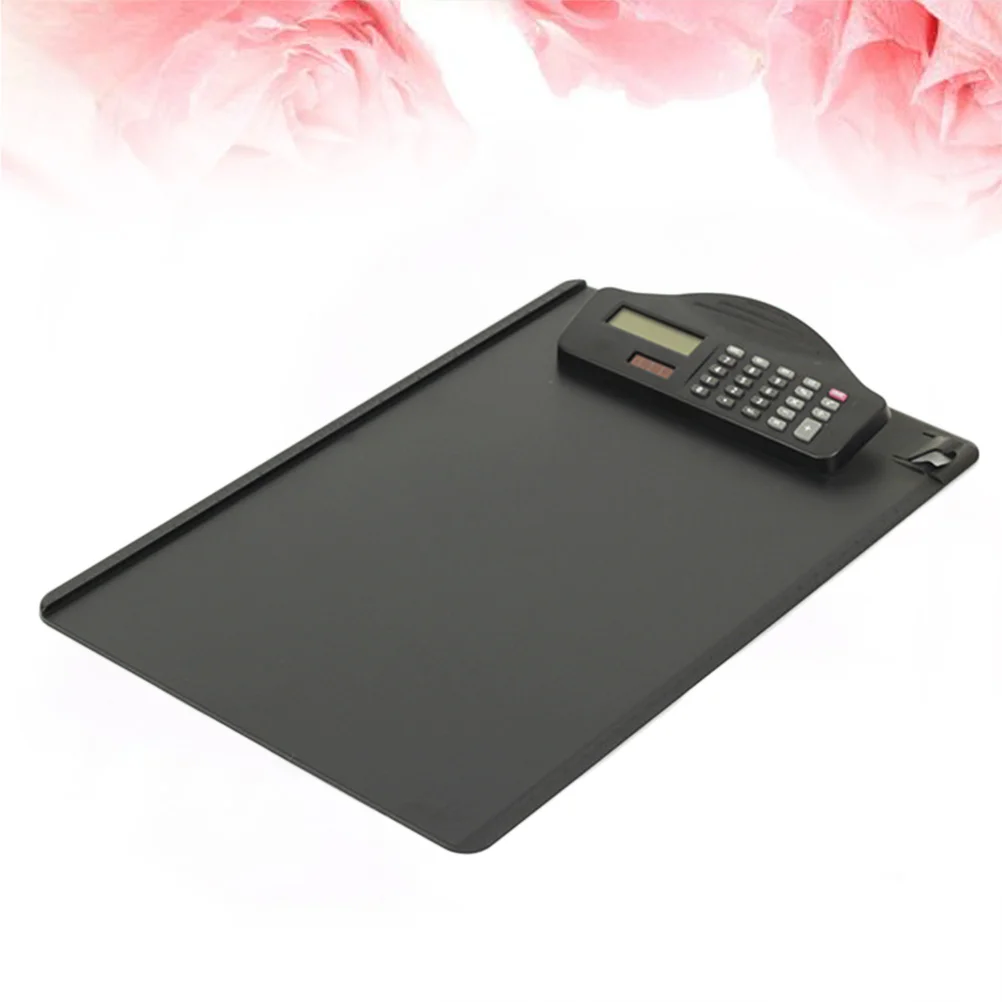 Plastic A4 Clipboard with Calculator Multifunctional Profile Clip Paper Holder Writing Folders for School Classrooms O