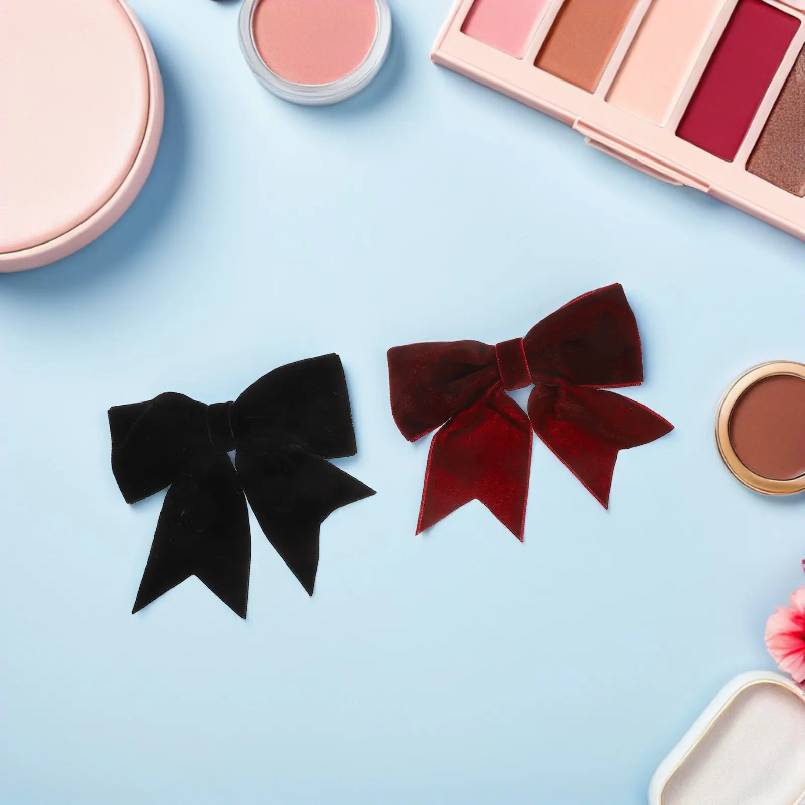 

4Pcs Butterfly Bow Hair Clips Soft Ribbon Hairpins for Women Large Hair Bows Cute Barrettes Parties School Everyday