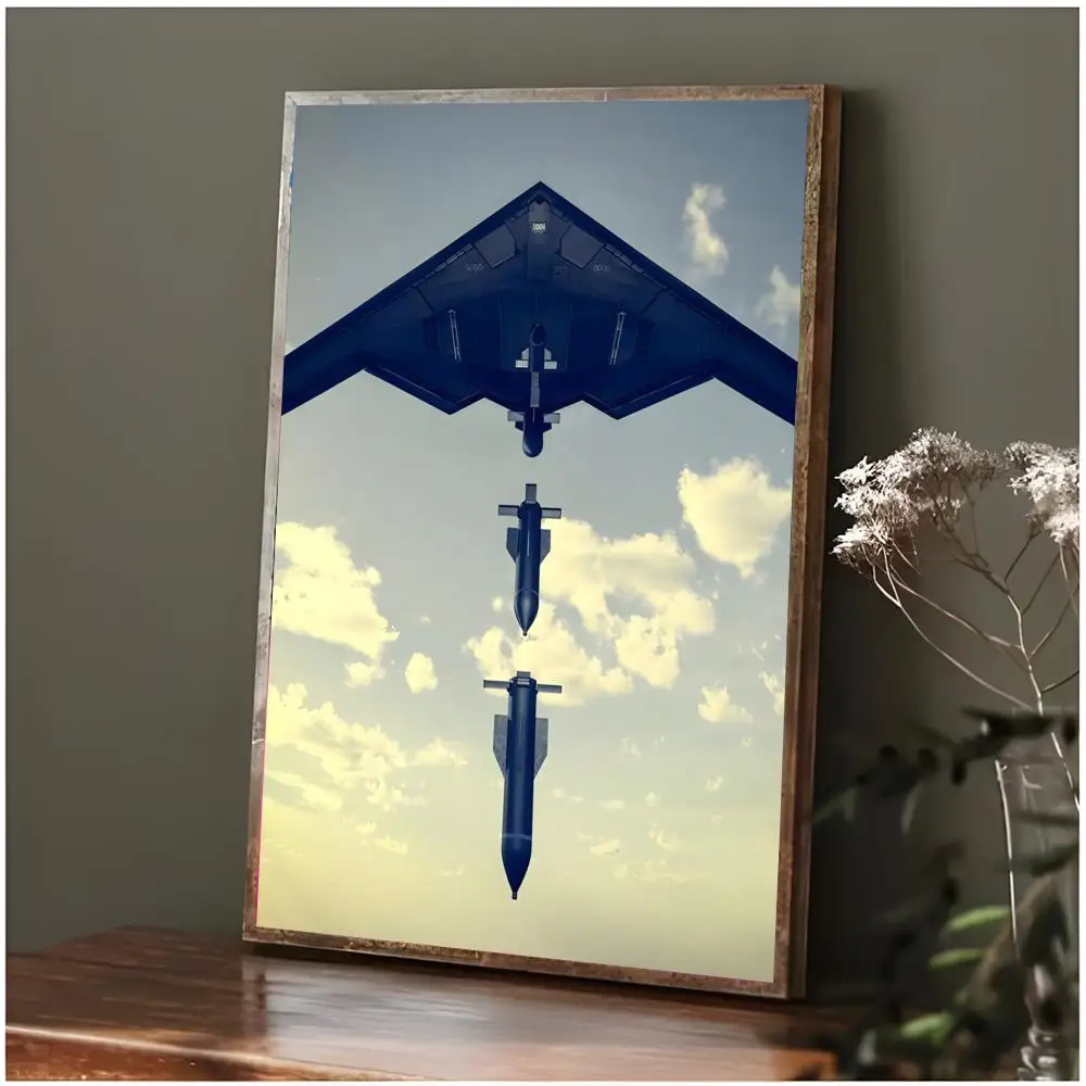 Stealth Bomber Model B-B2 Spirit Poster Modern Wall Art Bedroom Living Room Print Unframed