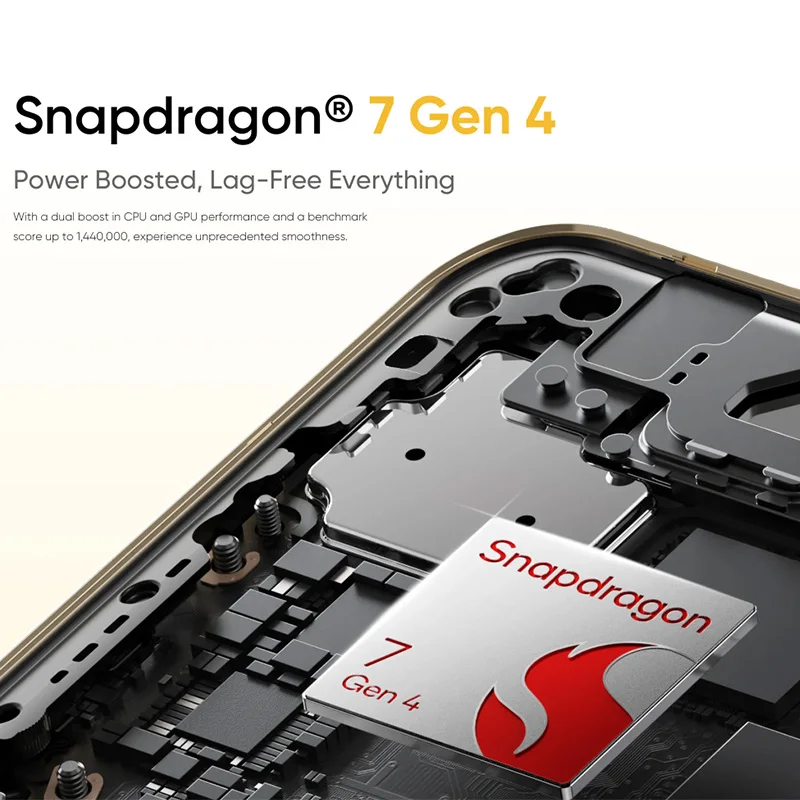 Versión Global del Teléfono Inteligente Realme 16 Pro+ 5G con Snapdragon ® Batería de 7.ª generación, 4.ª generación, 7000 mAh, cámara principal de 200 MP con OIS, pantalla AMOLED de 6.80». 7