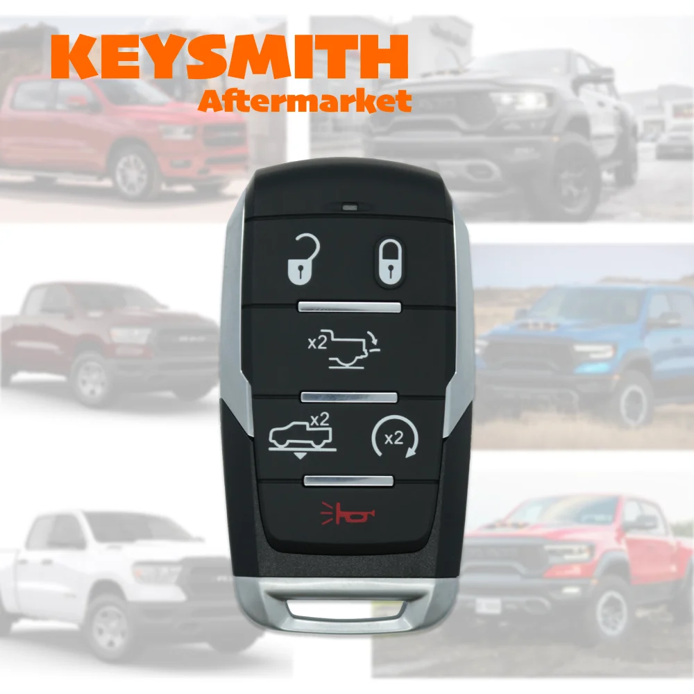 KEYSMITH OHT-4882056 4A PCF7939MA 433MHz Proximity Smart Car Key Remote Control For TRX Pickup Dodge RAM 1500 Pickup 2019 2021