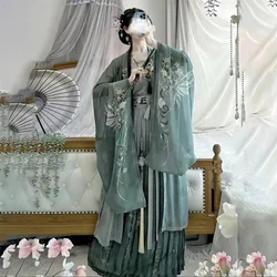 Hanfu Dress donna cinese tradizionale Vintage Hanfu femminile Halloween Costume Cosplay stampato Hanfu verde 3 pezzi set Plus Size XL