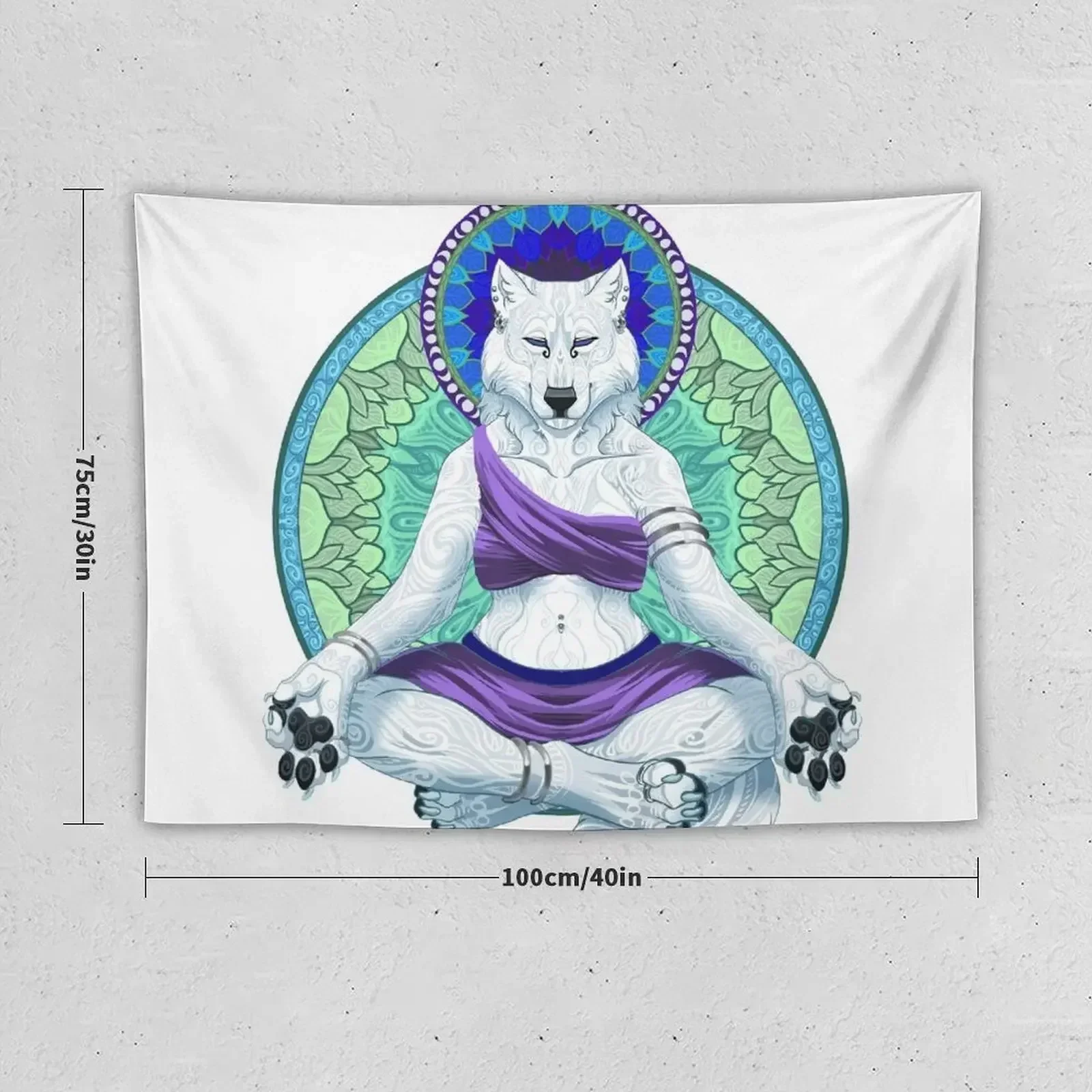 Meditations II Wolf Woman Tapestry Carpet Wall Japanese Room Decor Decorative Wall Mural Home Decorating Tapestry