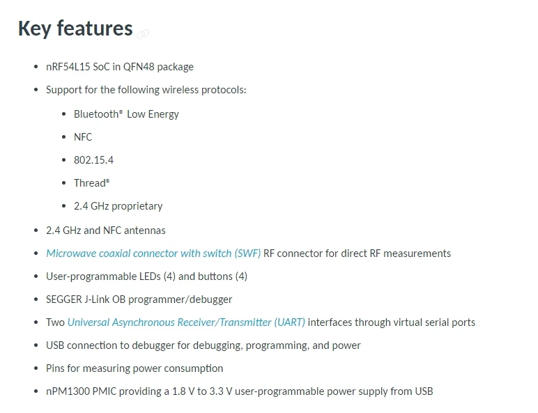 NRF54L15-DK NRF54L15 Development Kit Development Kits Multiprotocol Development Tools