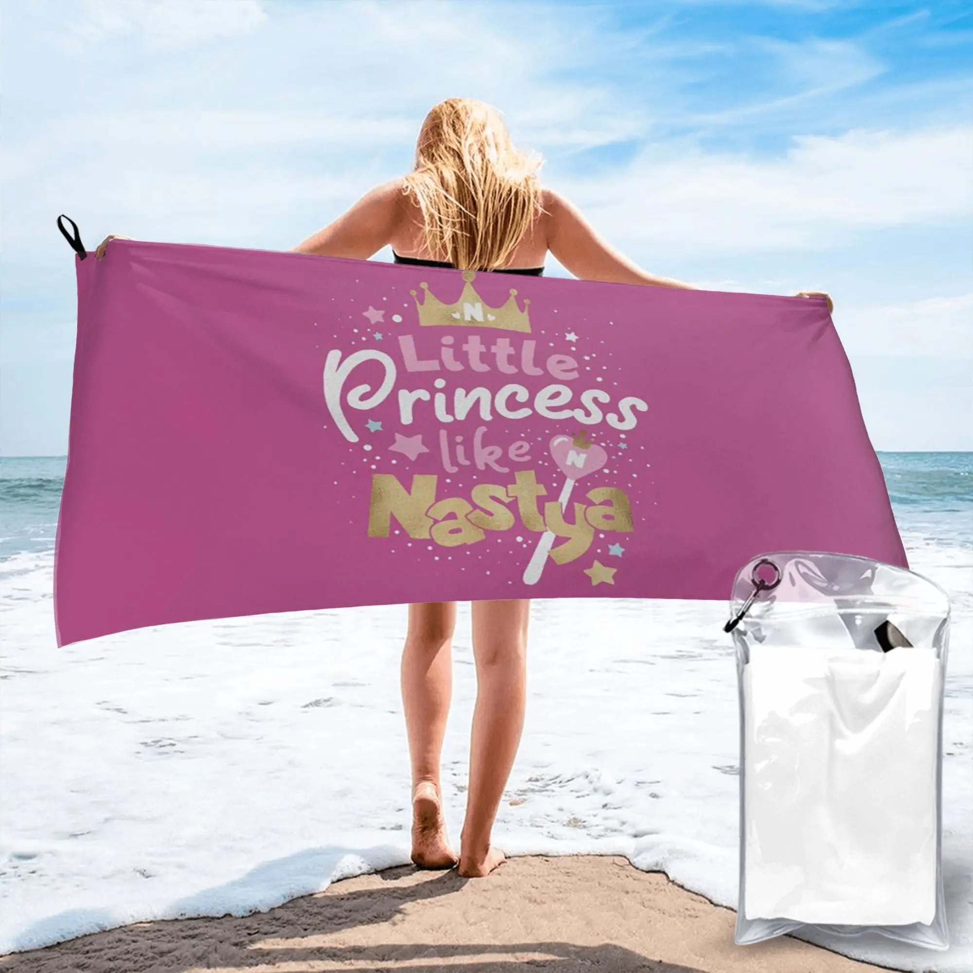 

Princess Posters Like Nastya Beach Towel Soft Microfiber Quick Dry Absorbent Quick Towels For Pool