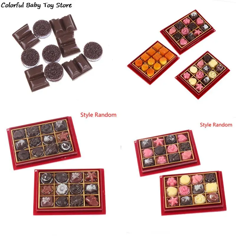 1/12 Dollhouse Miniature Mini Chocolate Model Play Kitchen Food Toy Simulation Toy Dolls Accessories