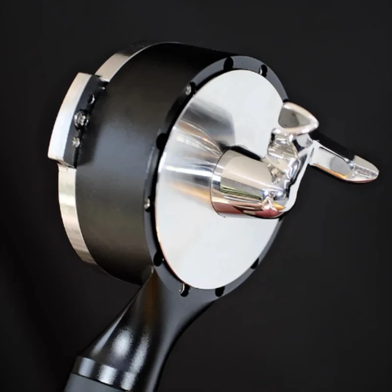 

V2 Bottomless Flat Coffee Brewer Handle Deformable Horn Ingot Double Spout